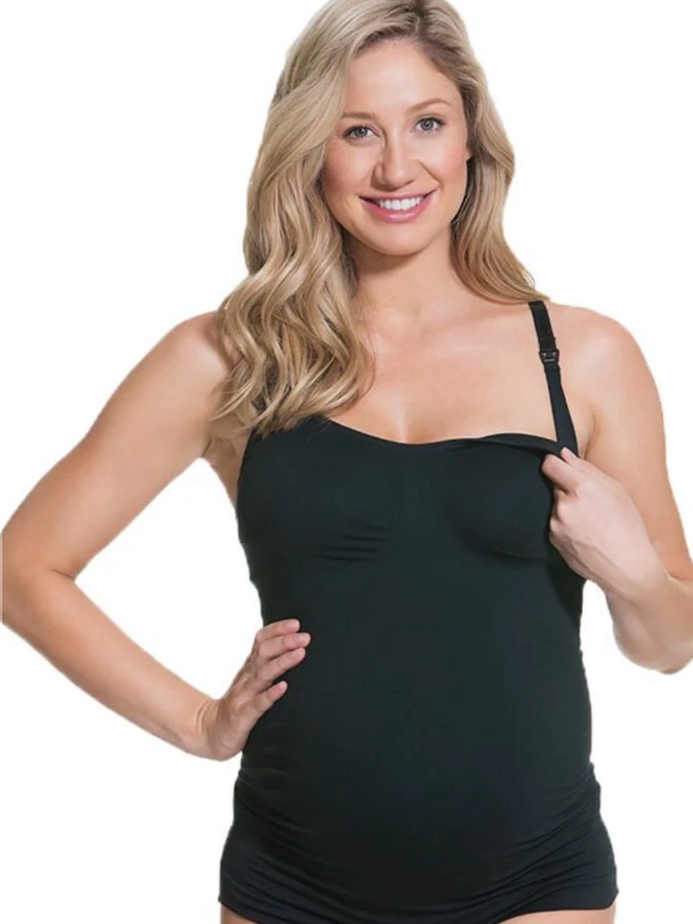 4 Cake Black & Beige Nursing Cami Tops